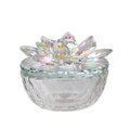 Sagebrook Home Sagebrook Home 13212-05 27 in. Glass Trinket Box Clear with Rainbow; Multi Color 13212-05